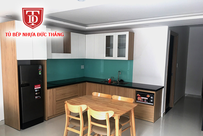 Tủ bếp nhựa chữ L