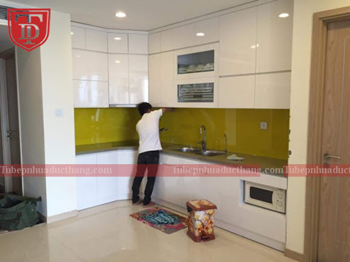 Đóng tủ bếp nhựa đẹp tại Lê Chân - Hải Phòng